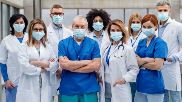 group of doctors and medical staff at stamp & chase